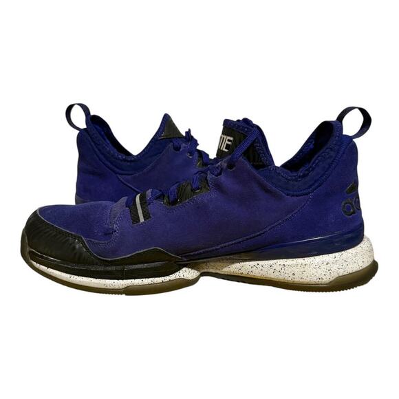 Adidas D Lillard 1 Weber State Purple Black Suede Men's Size 11.5 Athletic Shoes - Picture 5 of 8